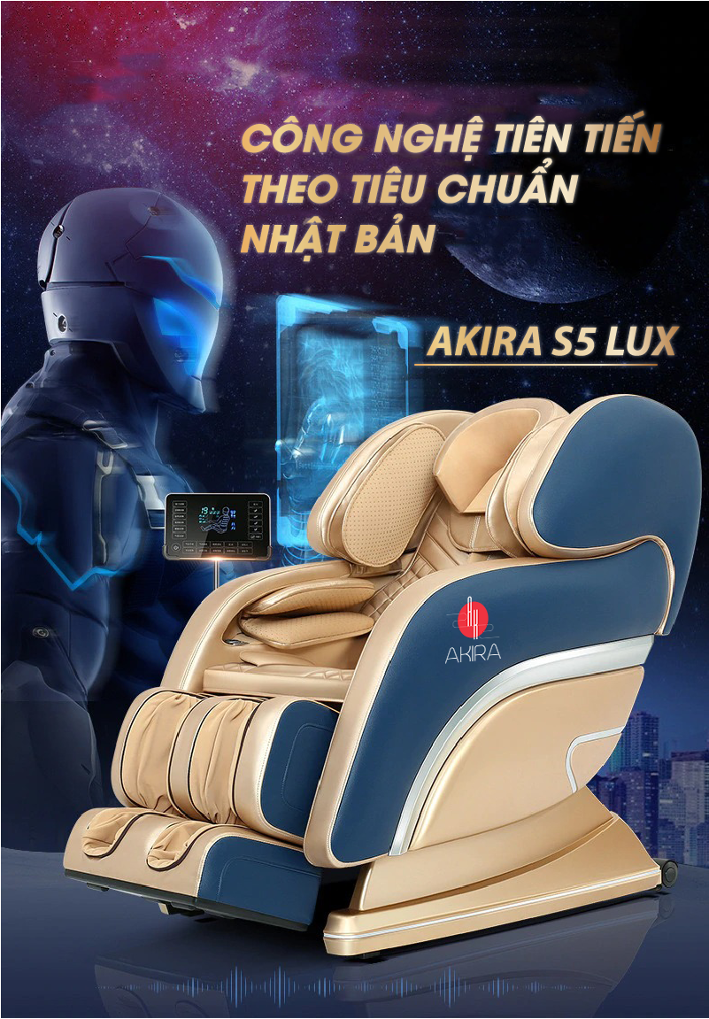Ghế massage Akira AR s5 lux công nghệ nhật bản