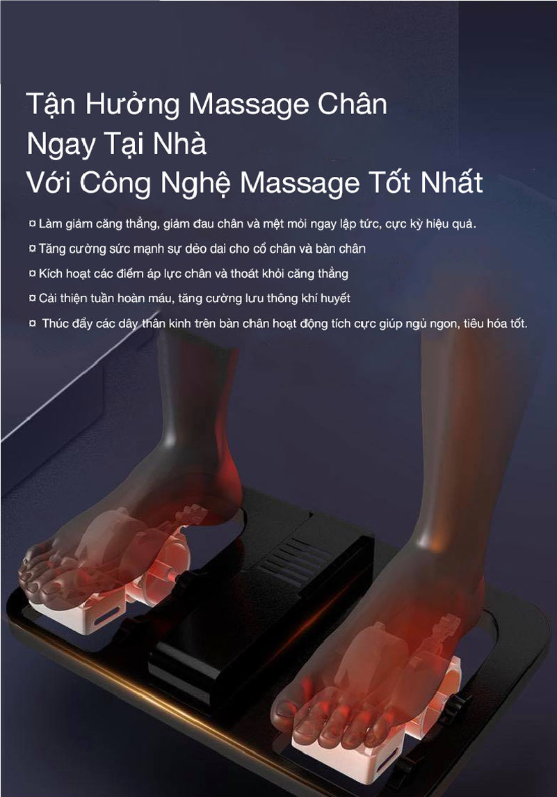 massage chân với ghế massage akira