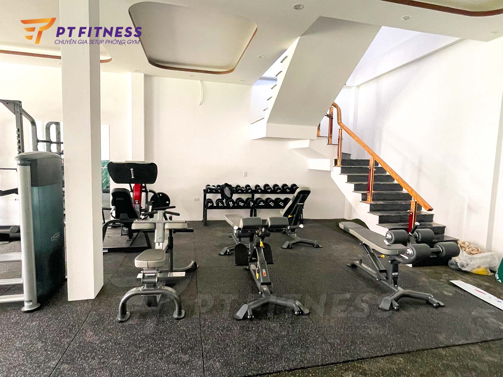 Không gian phòng gym kinh doanh thương mại Bun Fitness
