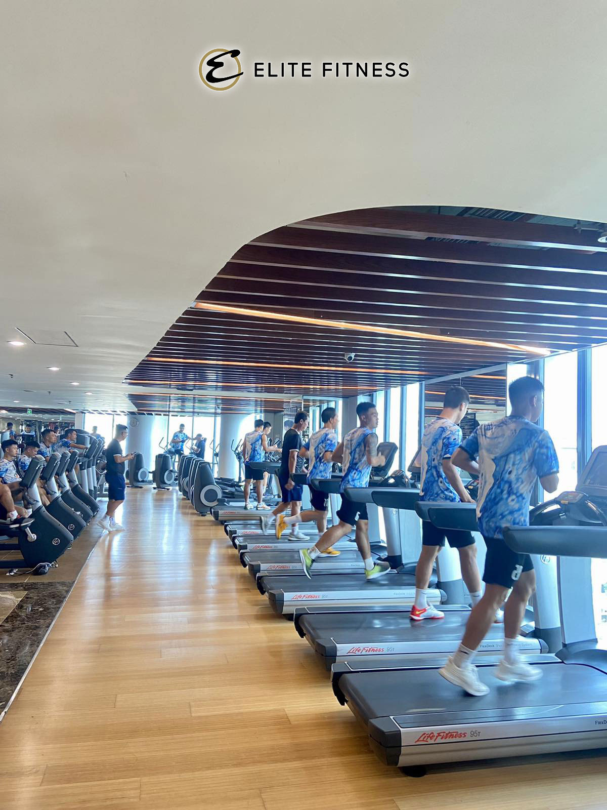 Dàn Máy chạy bộ Life Fitness cao cấp tại phòng gym Elite Fitness