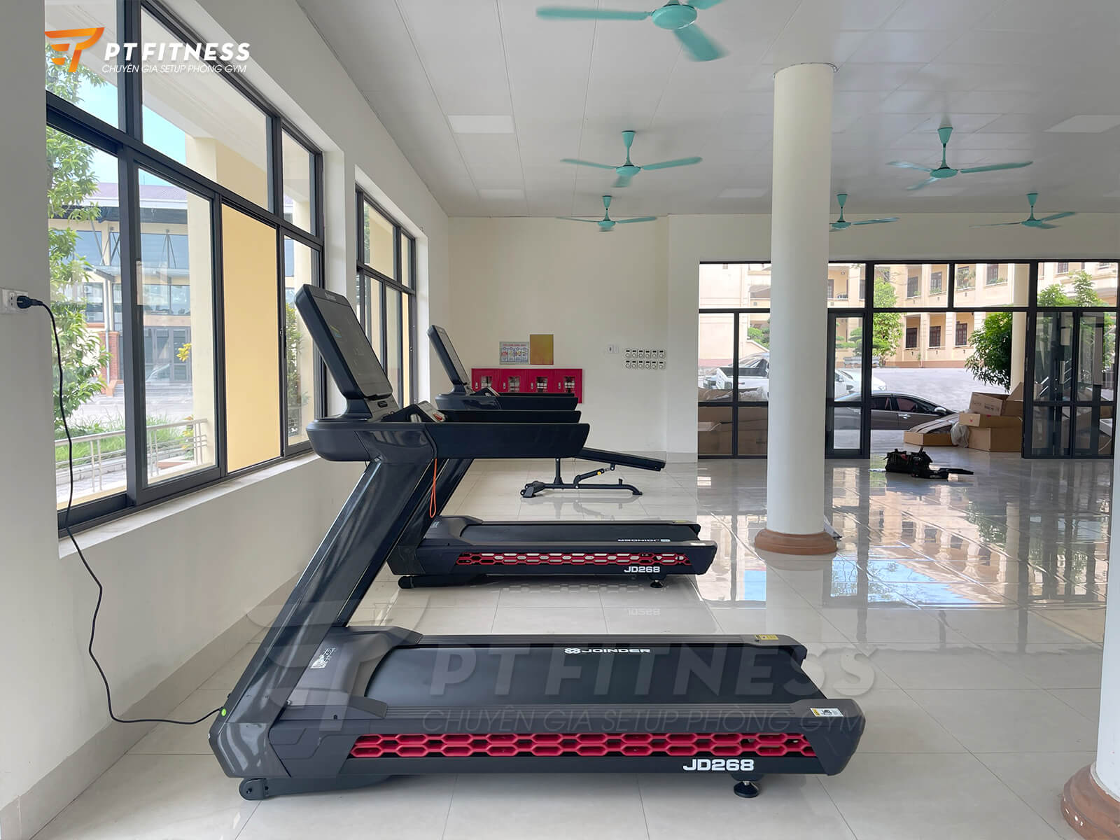 Phòng tập gym tại trụ sở Công an tỉnh Thái Nguyên