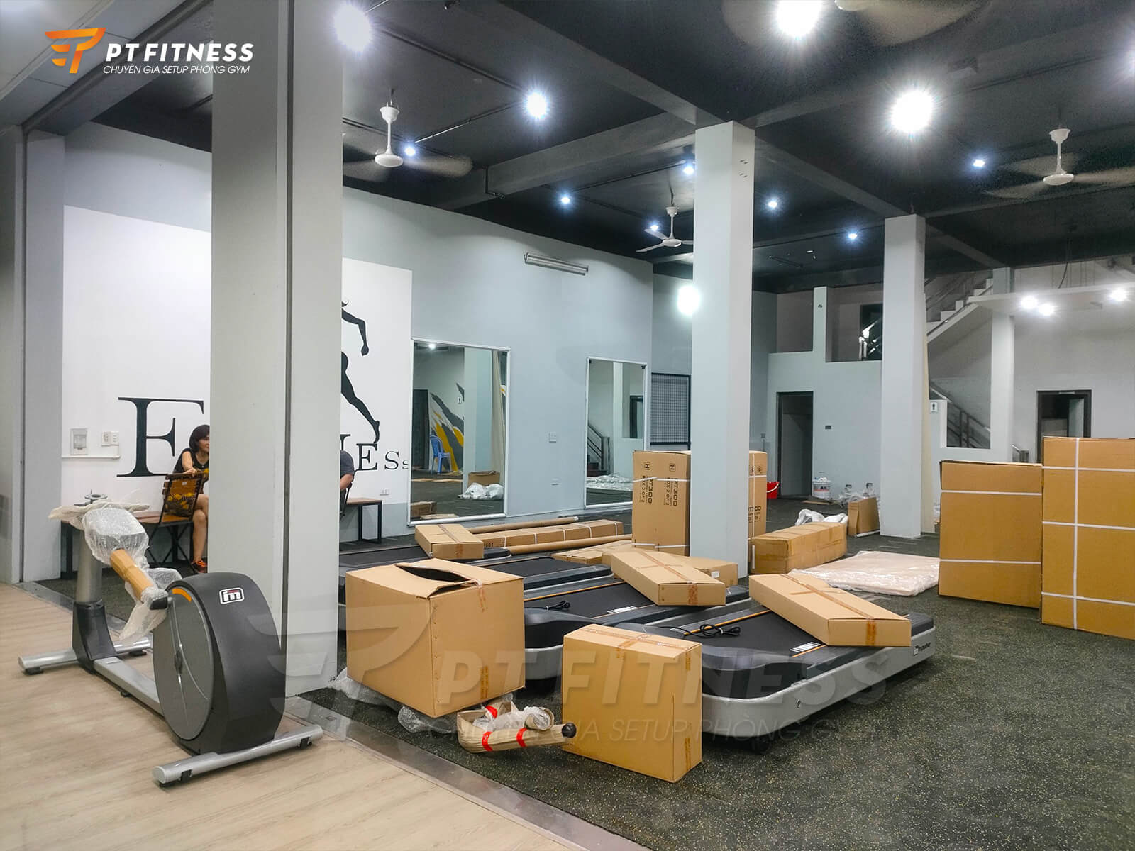 Khâu lắp đặt phòng gym kinh doanh thương mại The Fitness tại Uông Bí - Quảng Ninh