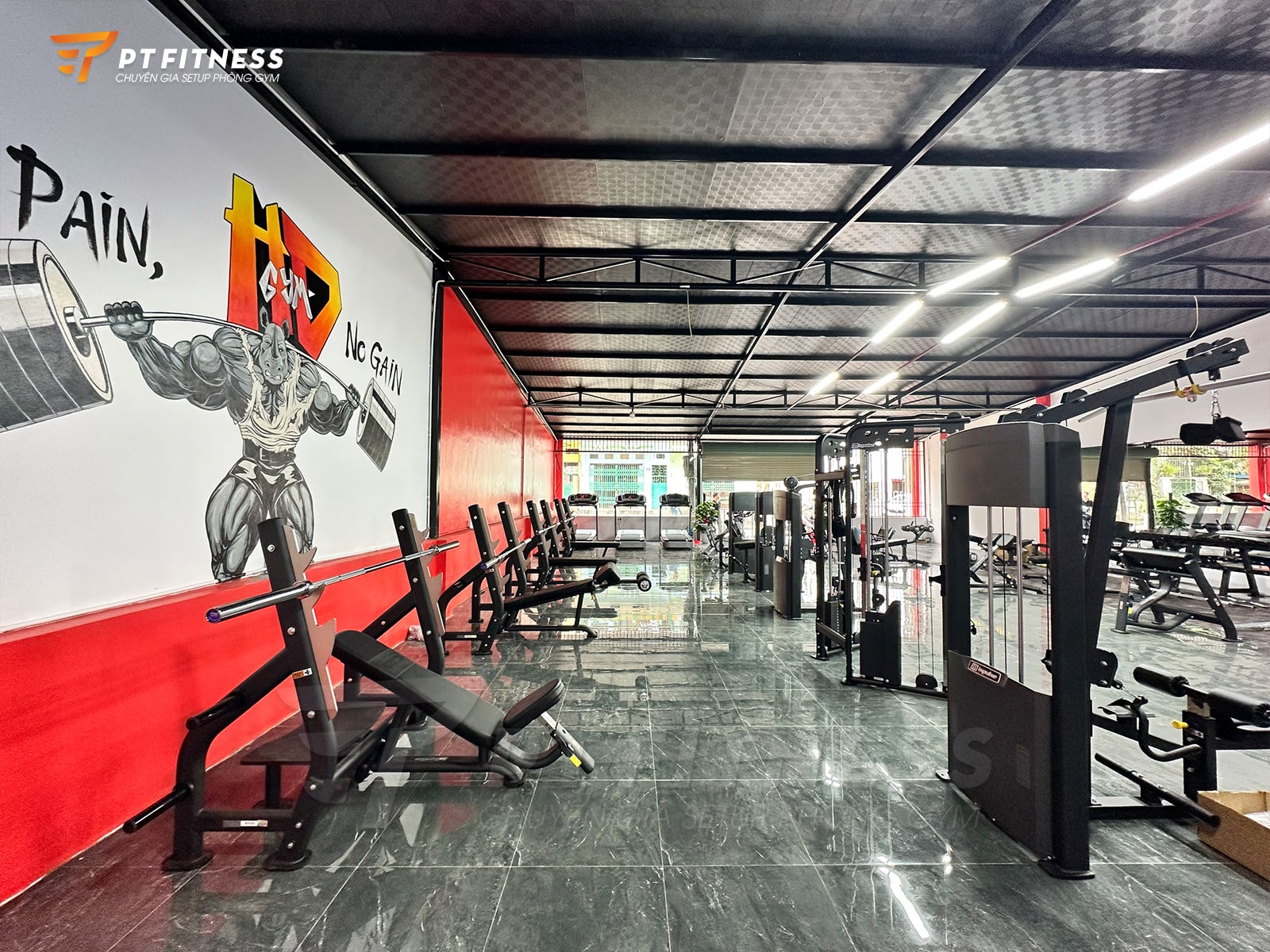 Phòng thể hình thương mại HD Gym - Fitness Center tại Thái Nguyên