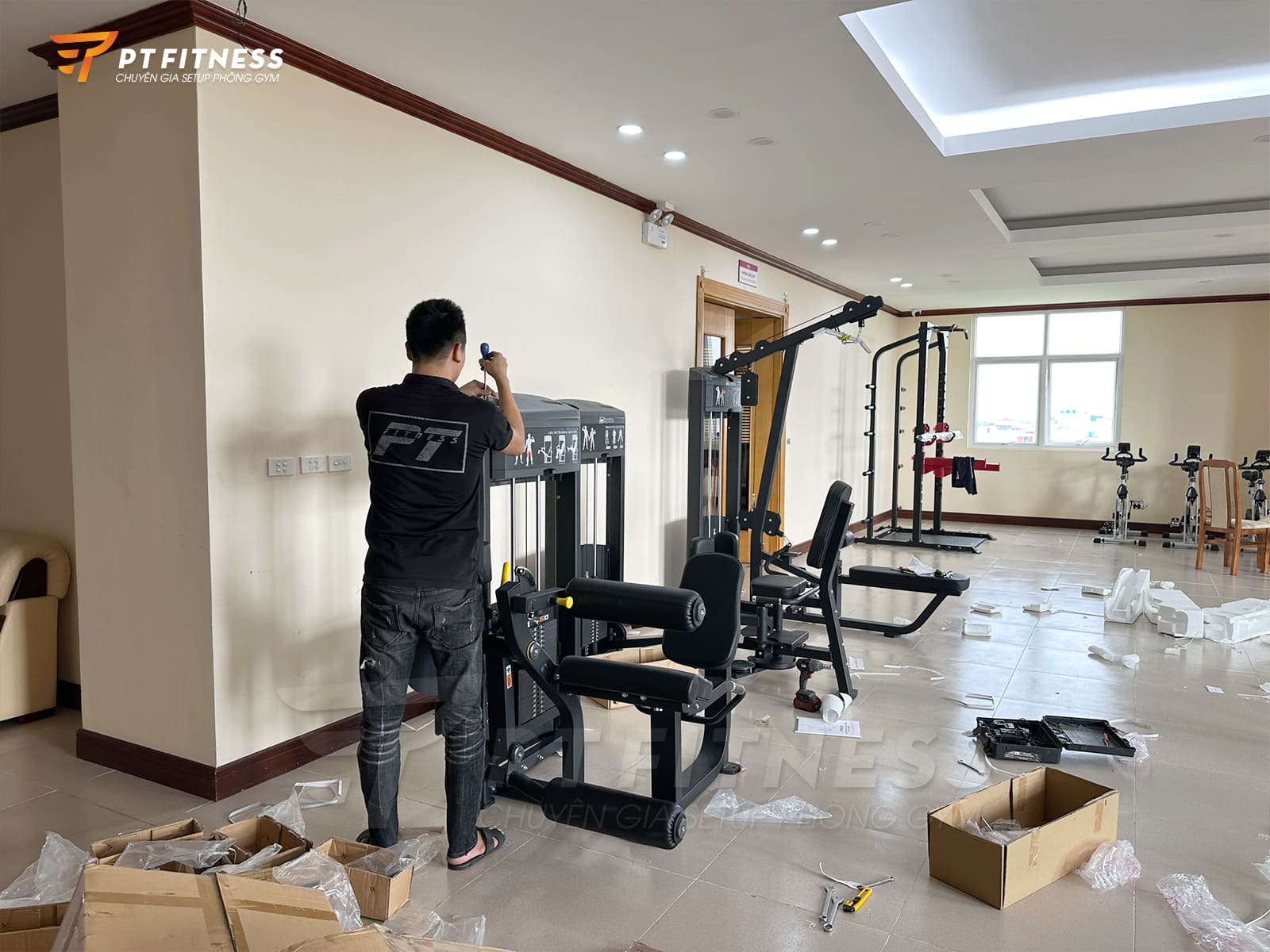 Lắp đặt phòng gym cho ngân hàng Agribank chi nhánh Hưng Yên