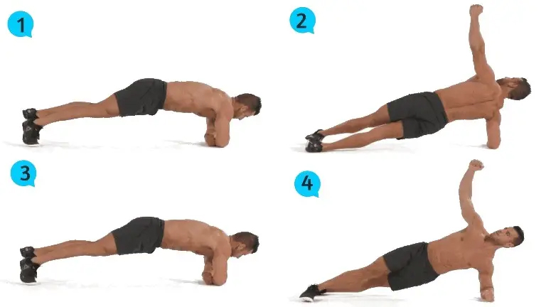 Rolling Plank Exercise - Plank xoay người