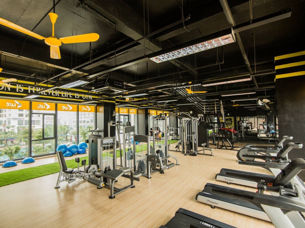 Phòng gym thương mại rộng 1000m2 Luz Fitness tại Hà Nội